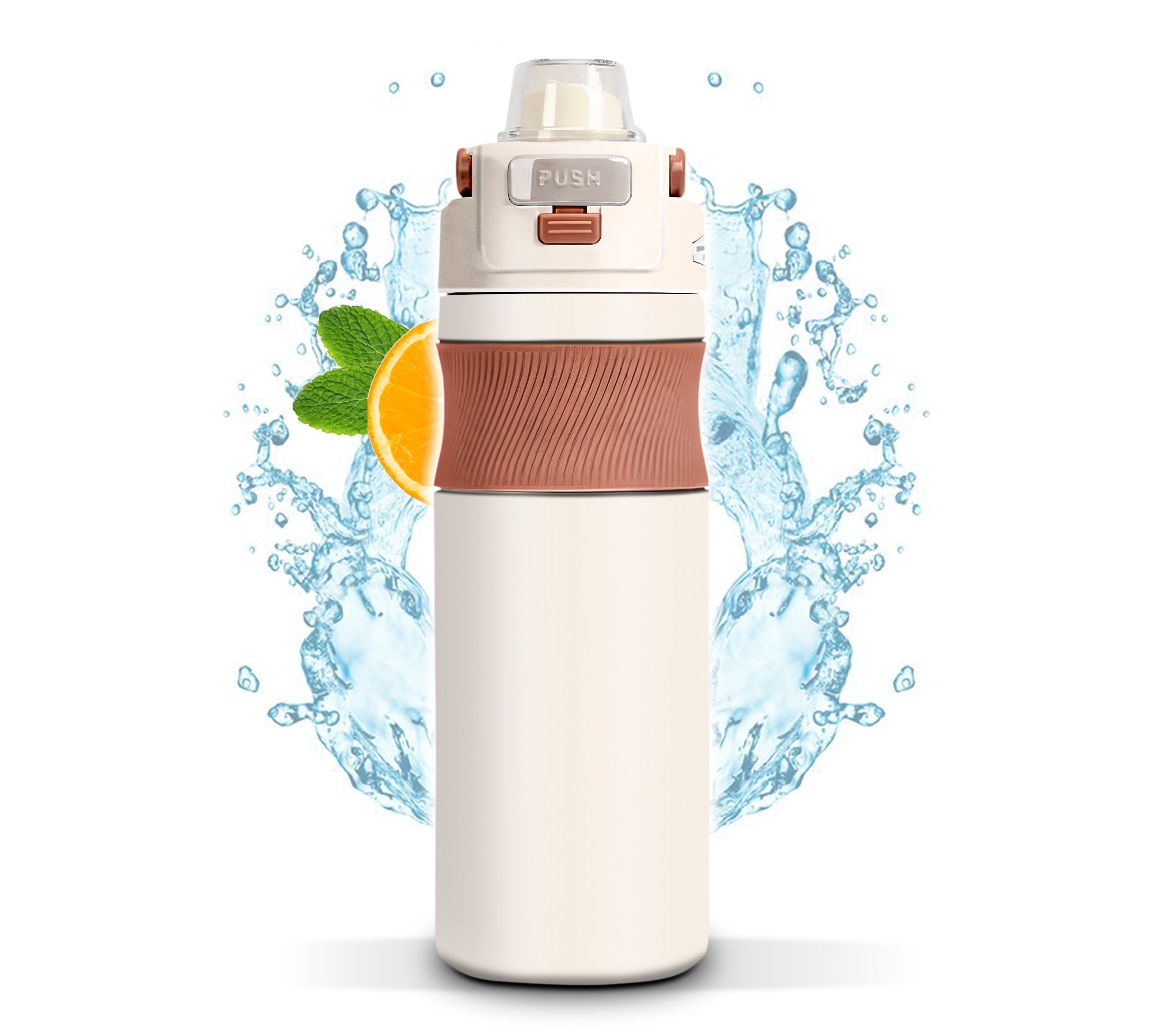 Termo Para Agua Botella de Acero Inoxidable De Café - ONDASHOPMX