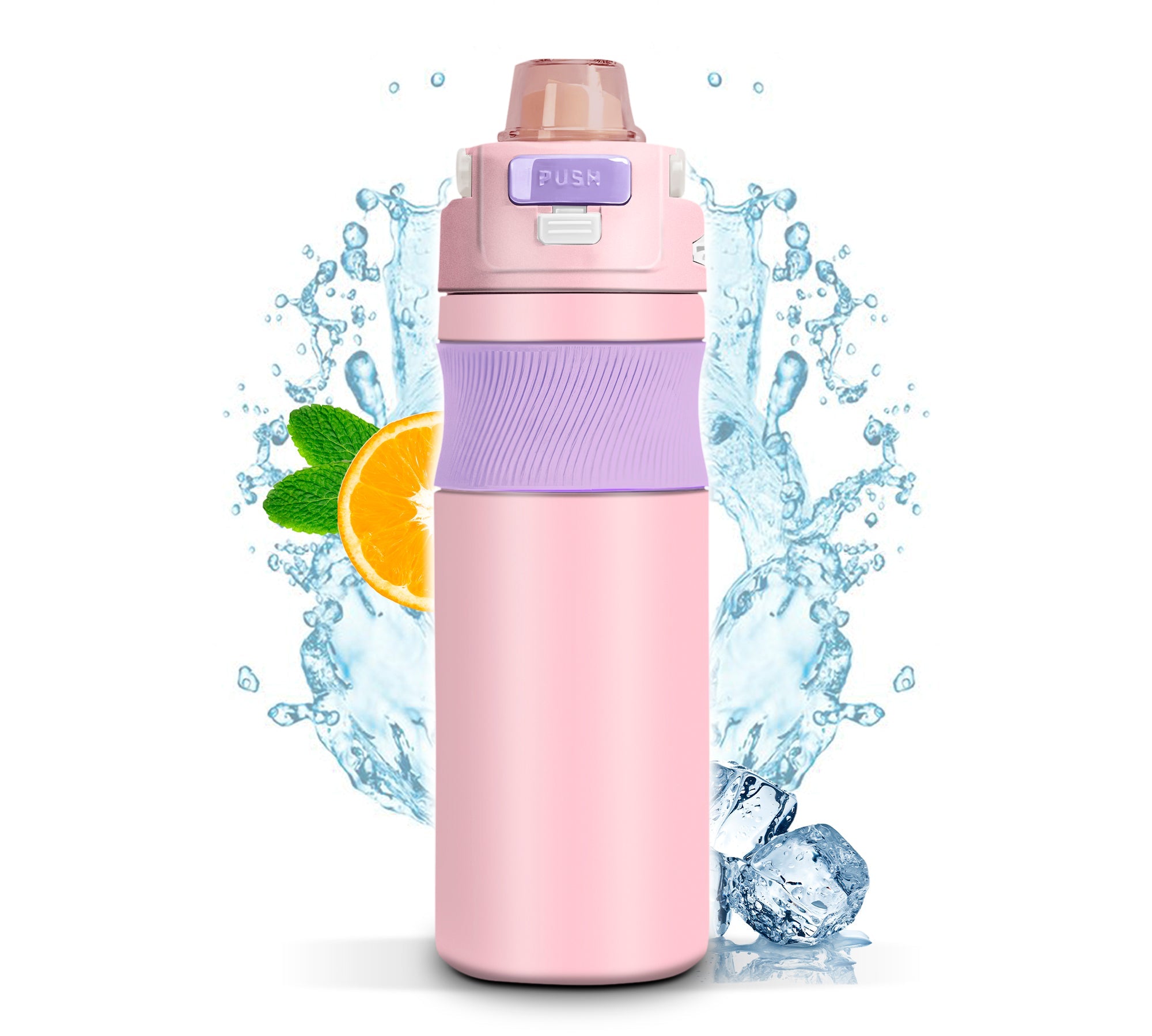 Termo Para Agua o Café 600ml Botella De Agua Deportiva Con Asa - ONDASHOPMX