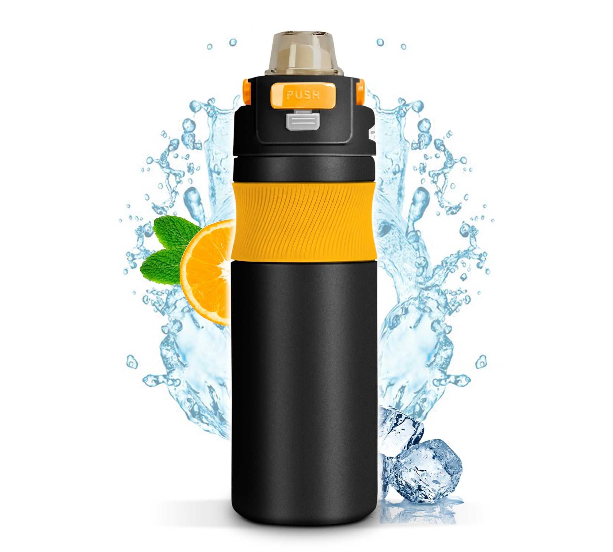 Termo Para Agua o Café 600ml Botella De Agua Deportiva Con Asa - ONDASHOPMX