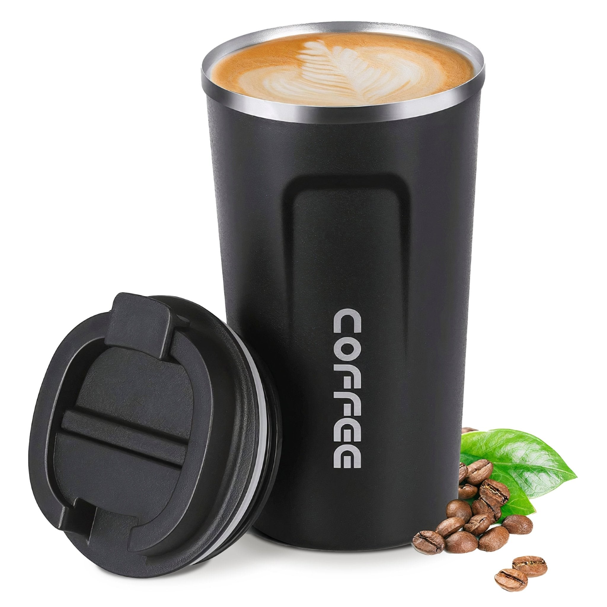 Termo Para Café Con Tapa A Prueba de Fugas, Vaso Para Té De Acero Inoxidable 500ml - ONDASHOPMX