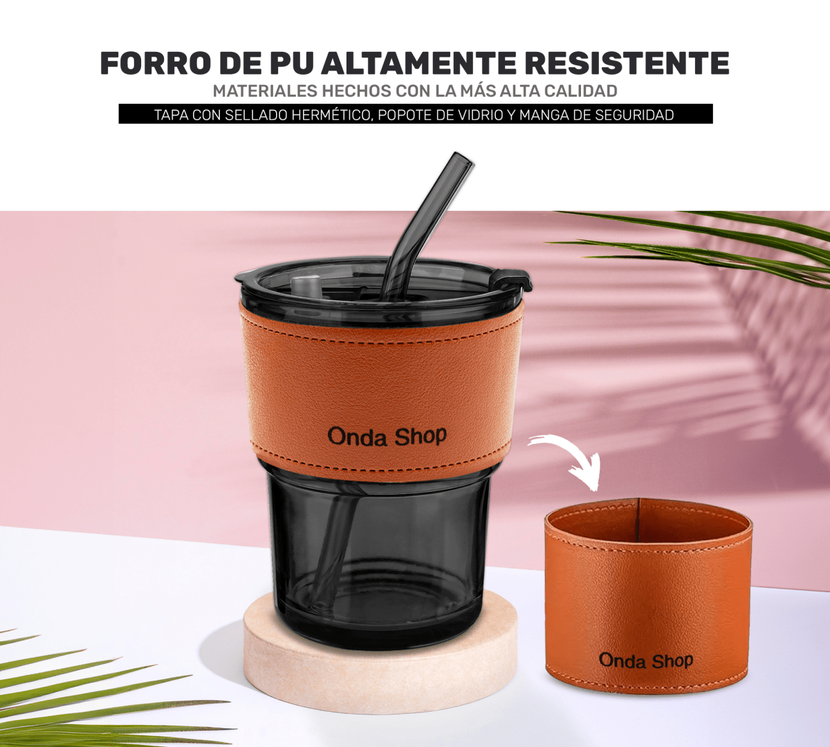 Termo Para Café Frio y Caliente Vaso Con Popote - ONDASHOPMX