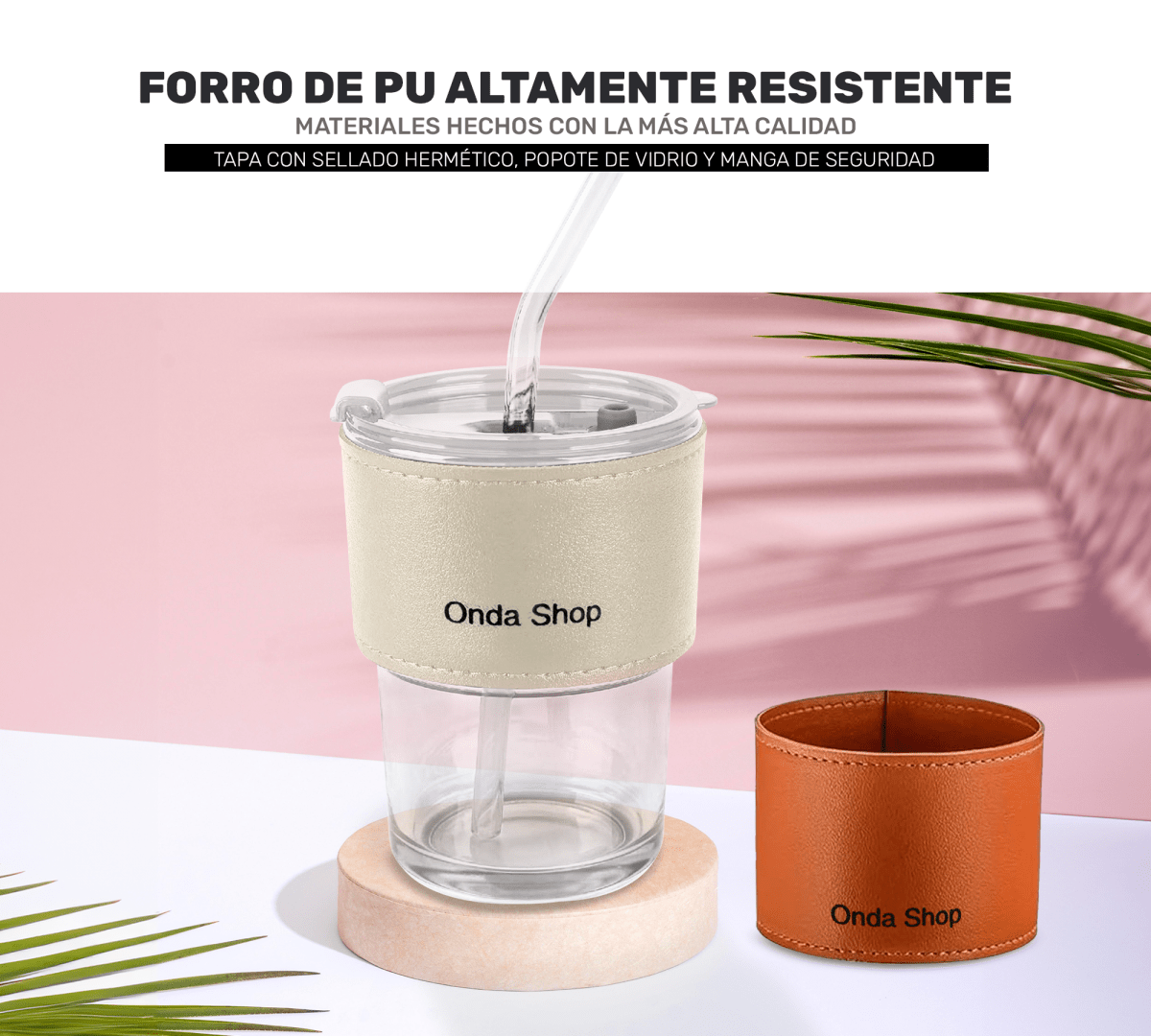 Termo Para Café Frio y Caliente Vaso Con Popote - ONDASHOPMX