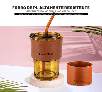 Termo Para Café Frio y Caliente Vaso Con Popote - ONDASHOPMX