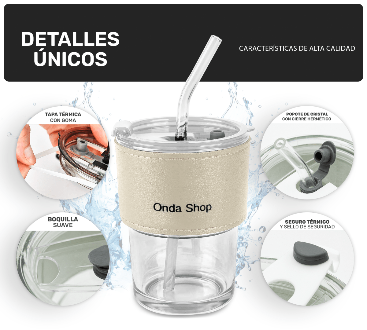Termo Para Café Frio y Caliente Vaso Con Popote - ONDASHOPMX