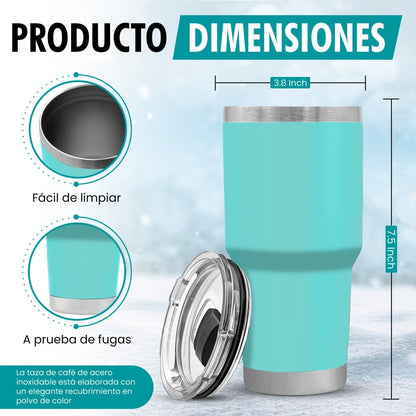 Termo Vaso de 30 oz • Mantiene Bebidas Frías 24h & Calientes 12h • Resistente & Portátil - ONDASHOPMX