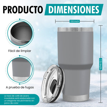 Termo Vaso de 30 oz • Mantiene Bebidas Frías 24h & Calientes 12h • Resistente & Portátil - ONDASHOPMX