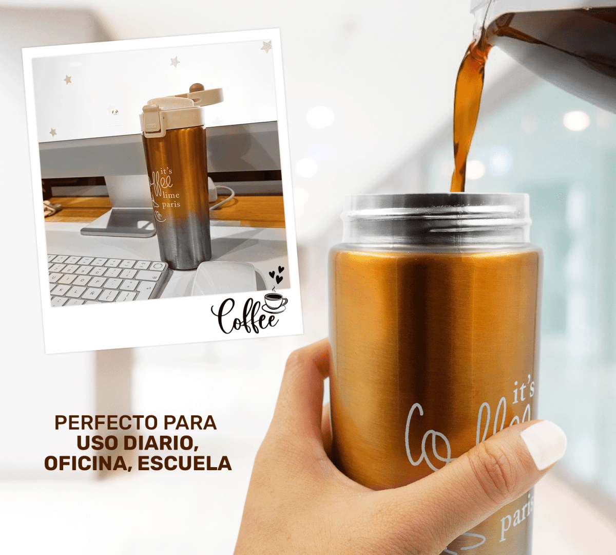 ThermoCup Premium | Taza De Acero Inoxidable Con Infusor Integrado - ONDASHOPMX