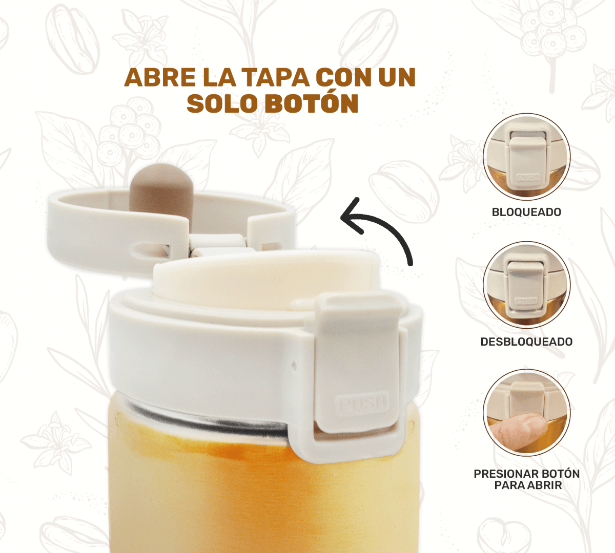 ThermoCup Premium | Taza De Acero Inoxidable Con Infusor Integrado - ONDASHOPMX