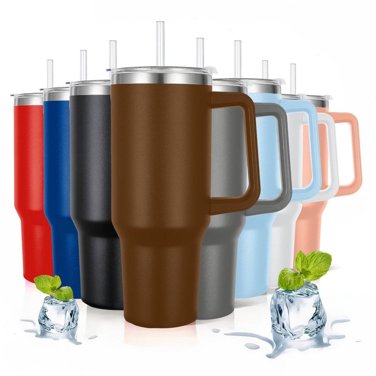 Vaso Térmico De Acero Inoxidable Con Asa Ergonómica Y Aislamiento Térmico Avanzado 30 oz - ONDASHOPMX