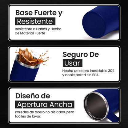 Vaso Térmico De Acero Inoxidable Con Asa Ergonómica Y Aislamiento Térmico Avanzado 30 oz - ONDASHOPMX