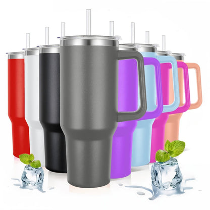 Vaso Térmico De Acero Inoxidable Con Asa Ergonómica Y Aislamiento Térmico Avanzado 30 oz - ONDASHOPMX