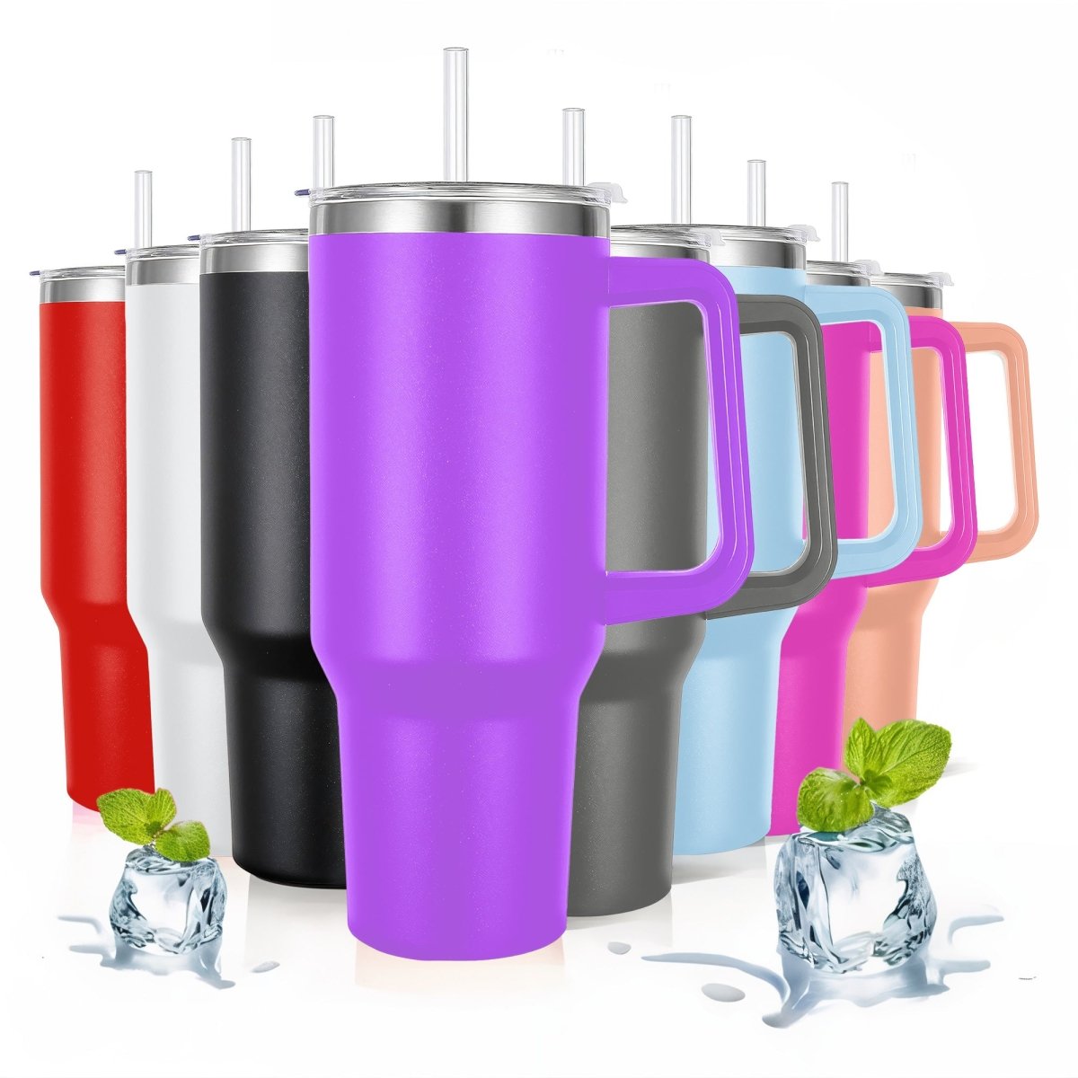 Vaso Térmico De Acero Inoxidable Con Asa Ergonómica Y Aislamiento Térmico Avanzado 30 oz - ONDASHOPMX