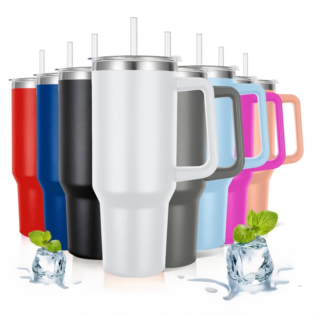 Vaso Térmico De Acero Inoxidable Con Asa Ergonómica Y Aislamiento Térmico Avanzado 30 oz - ONDASHOPMX