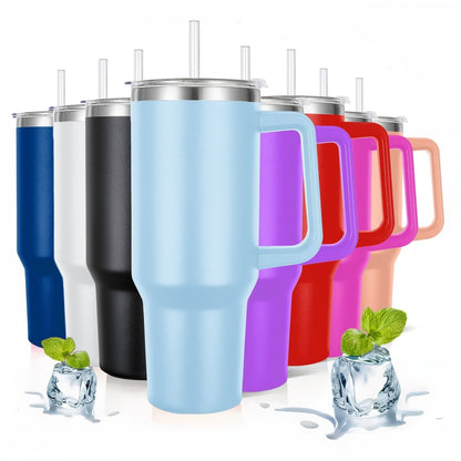Vaso Térmico De Acero Inoxidable Con Asa Ergonómica Y Aislamiento Térmico Avanzado 30 oz - ONDASHOPMX