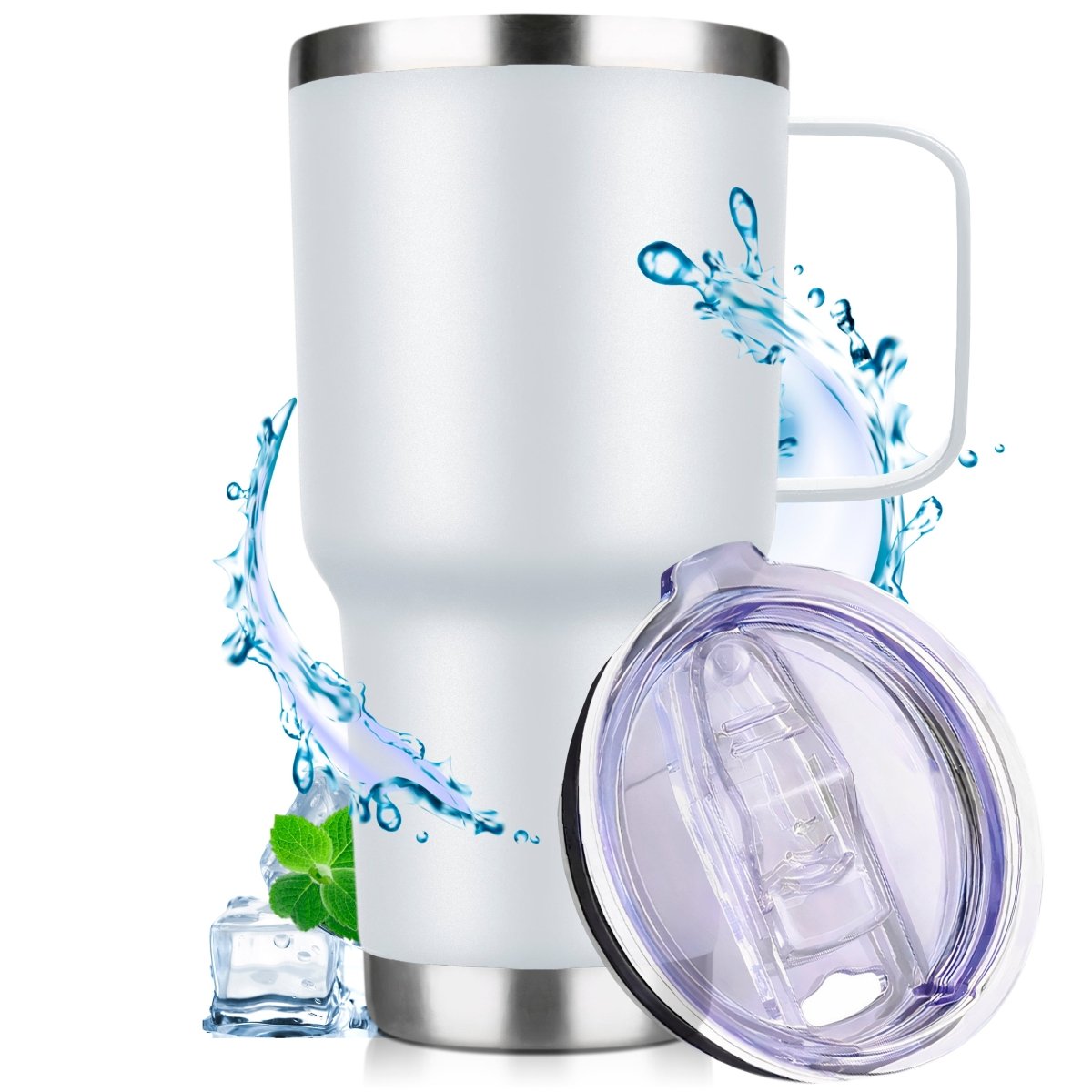 Vaso Térmico De Acero Inoxidable Con Mango 30oz - ONDASHOPMX