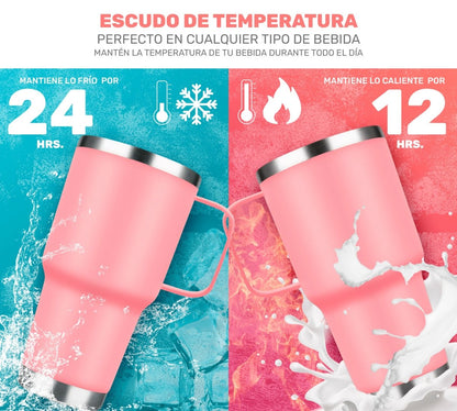 Vaso Térmico De Acero Inoxidable Con Mango 30oz - ONDASHOPMX