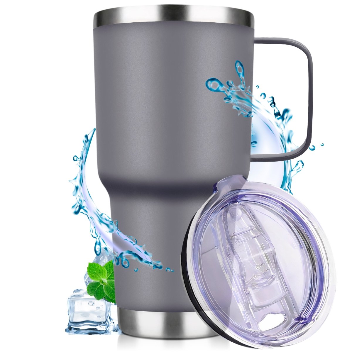 Vaso Térmico De Acero Inoxidable Con Mango 30oz - ONDASHOPMX