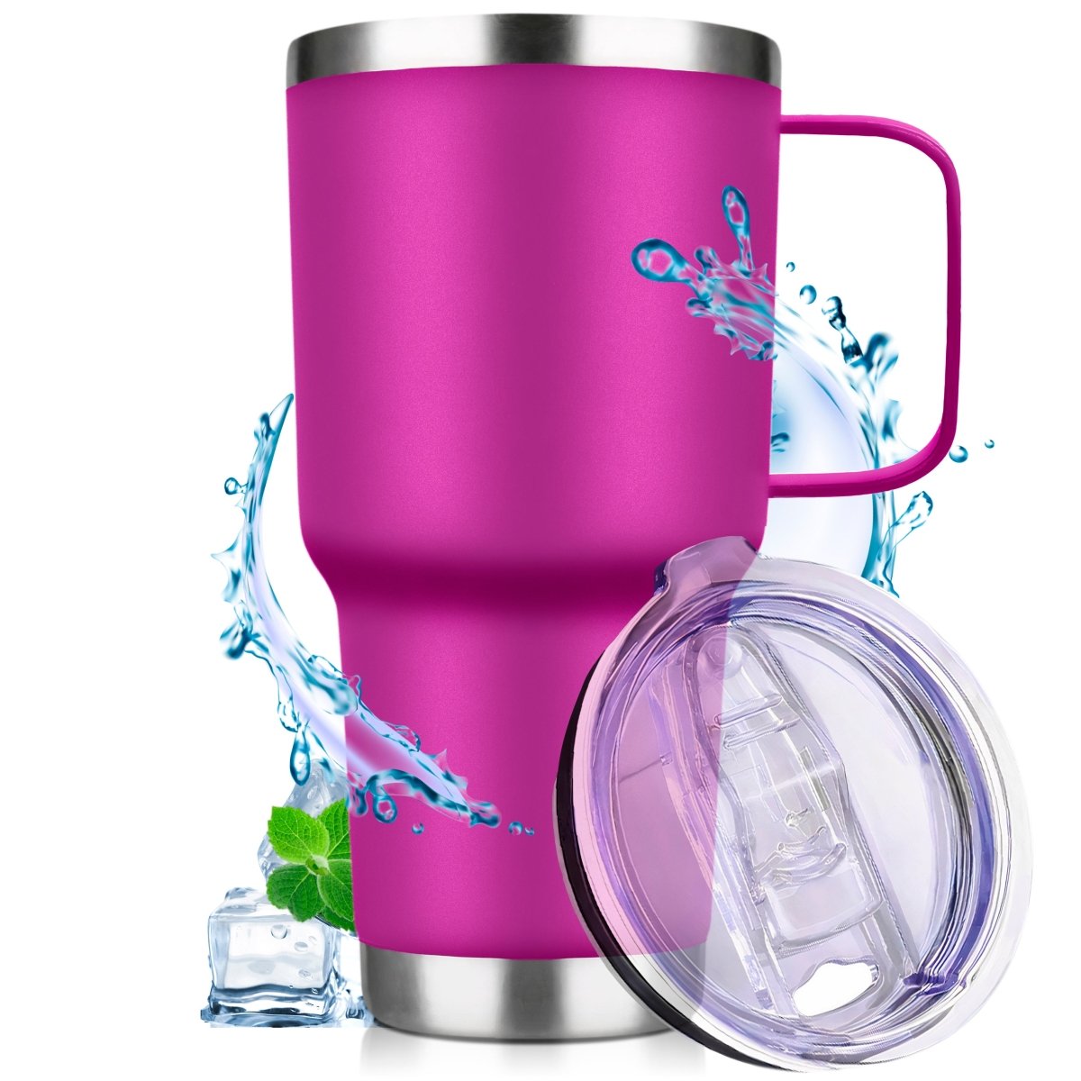 Vaso Térmico De Acero Inoxidable Con Mango 30oz - ONDASHOPMX