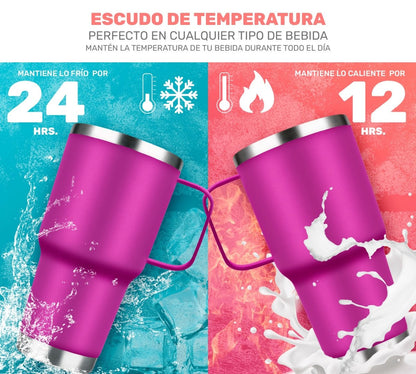 Vaso Térmico De Acero Inoxidable Con Mango 30oz - ONDASHOPMX